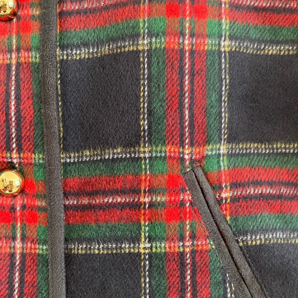 Janie and Jack NWOT girls Plaid Wool-Blend Cape - Picture 6 of 8